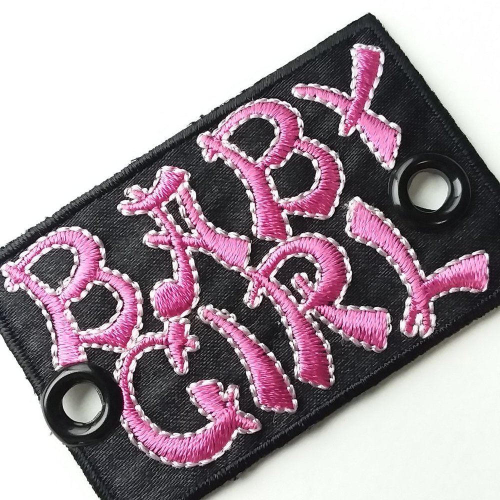 4/$20 Baby Girl roller skate shoelace lock patch charm